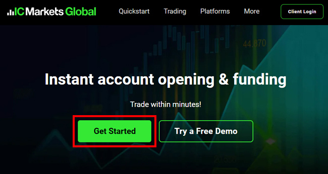 IC Markets VPS registration