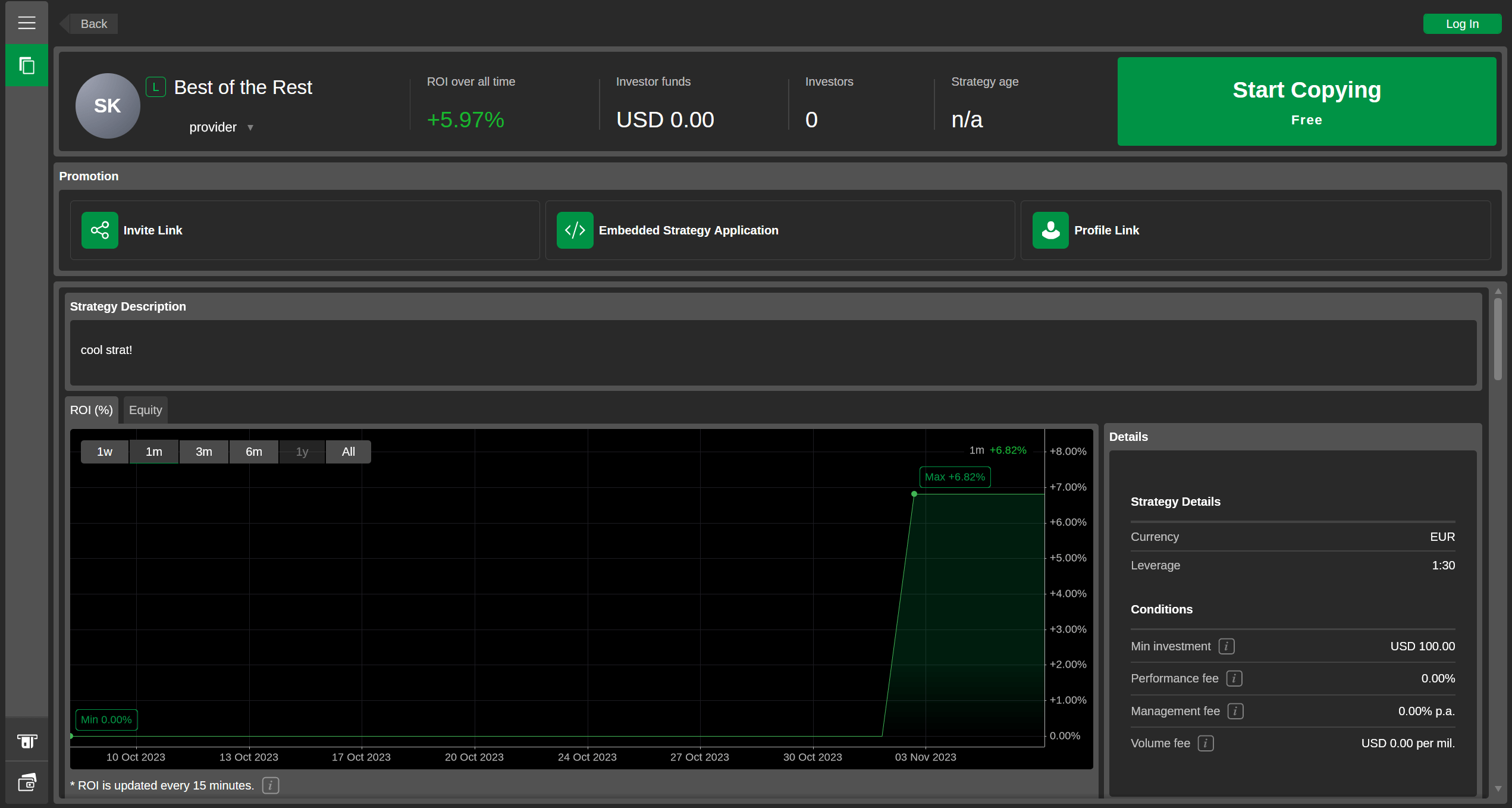 cTrader 5.0 Strategies Widget