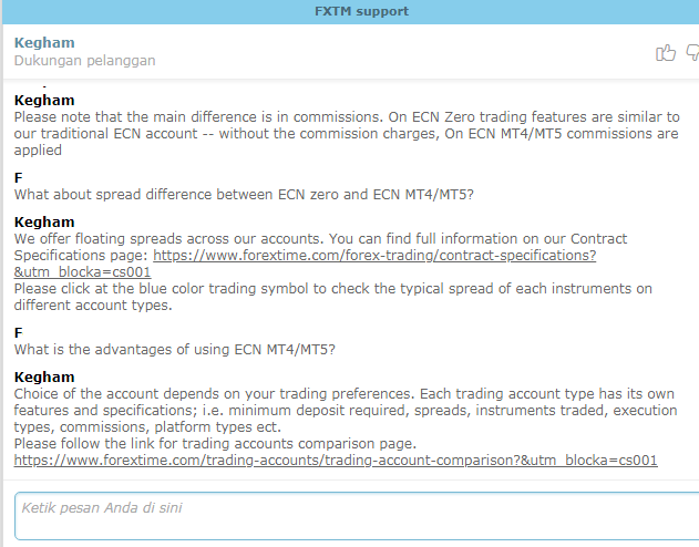 Beda Akun ECN at akun ECN Zero pada ForexTime