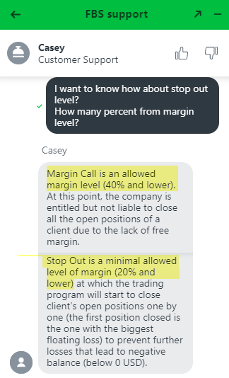 Broker stop out